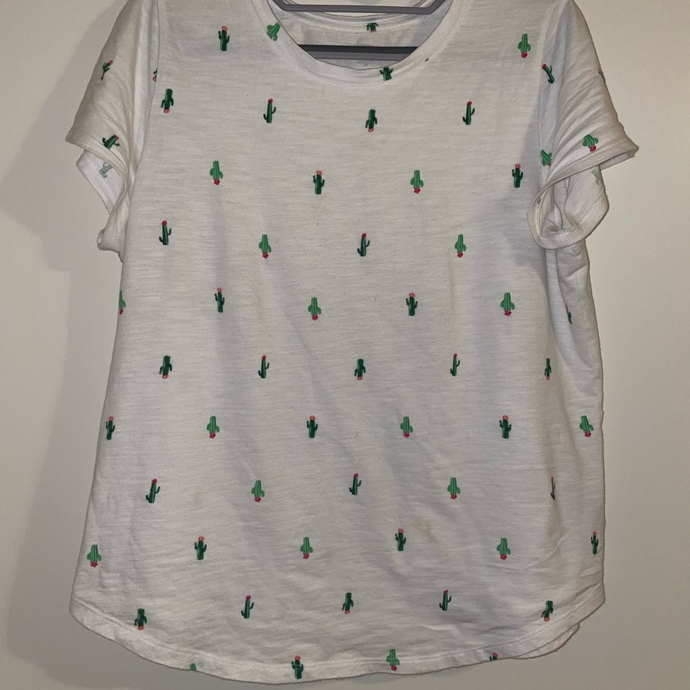 Old Navy slub knit T-Shirt cactus print